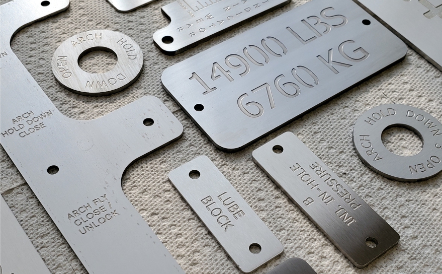 Engraved Labels on 2B Stainless