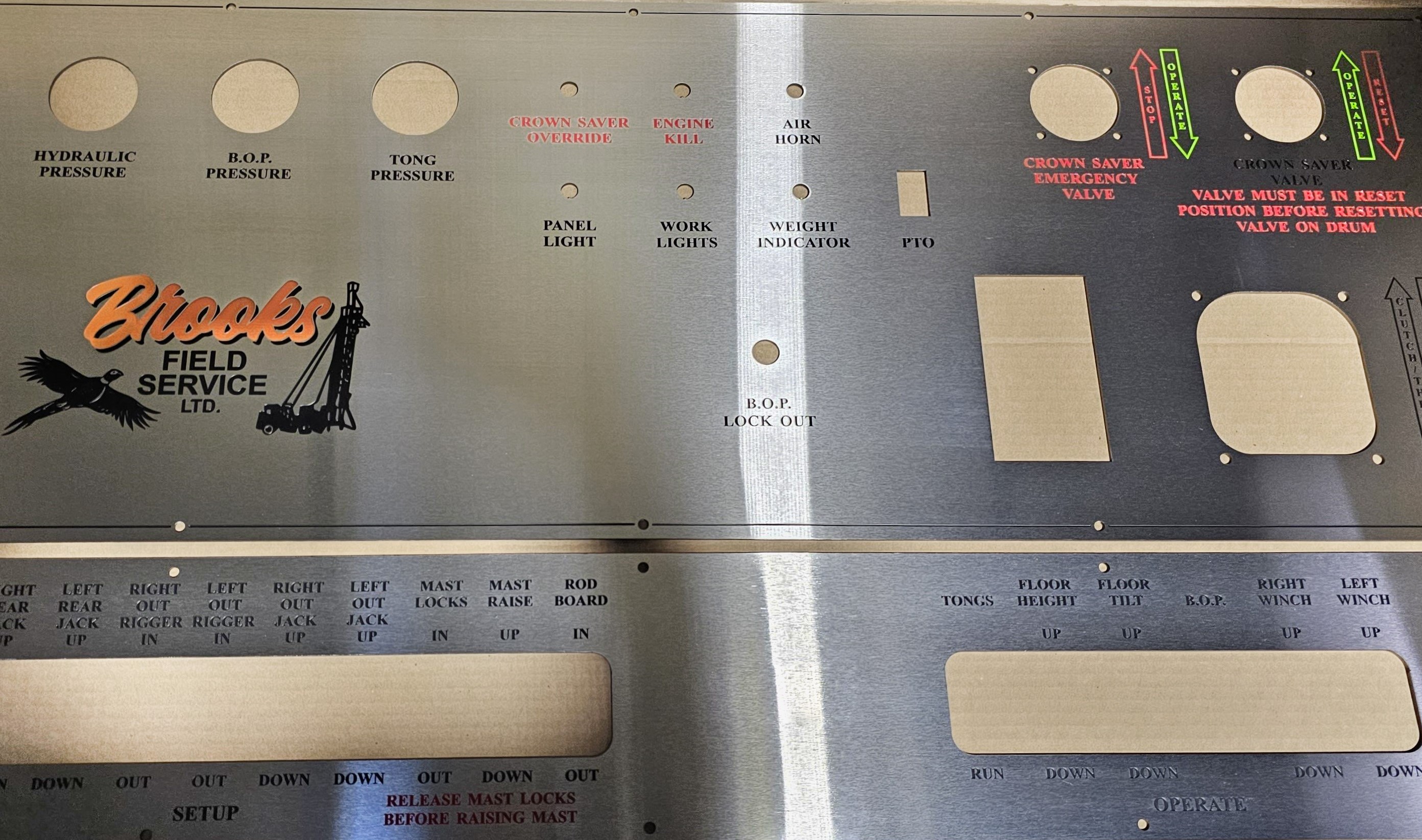 Acid Etched Control Panel
